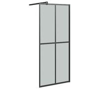 vidaXL Écran de Douche Paroi de Douche Cloison de Baignoire Cabine de Douche Salle de Bain Maison Intérieur 80x195 cm Verre Trempé Foncé