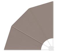 vidaXL Écran d'intimité Pliable en Forme d'éventail, Couleur Taupe, 115 cm. Fabriqué en Acier résistant aux UV. Idéal pour Le Balcon et Le Jardin, C'est Une Solution Pratique pour créer Un Espace pri