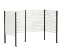 vidaXL Écran pour poubelle 167 x 85 x 113 cm Acier