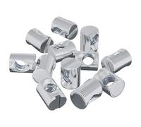 vidaXL Écrou à Baril de Meuble 12 pcs Zincé M6 x 13 mm Fer, Atelier, Design cylindrique, Applications industrielles, Solutions durables pour la Fabrication, Réduction des coûts d'efficacité