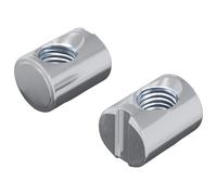 vidaXL Écrou à baril de meuble 2 pcs Zincé M6 x 13 mm Fer