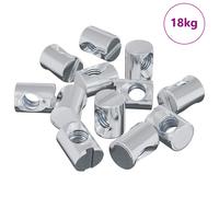 vidaXL Écrou à baril de meuble 3462 pcs Zincé M6 x 13 mm Fer