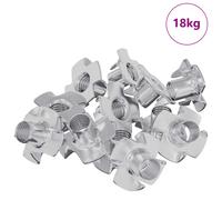 vidaXL Ecrou en T à dents 7200 pcs Argenté M6 mm Acier
