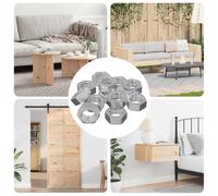 vidaXL Écrou Hexagonal Uni 12 pcs Argenté M6 Fer