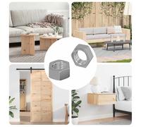 vidaXL Écrou Hexagonal Uni 2 pcs Argenté M6 Fer