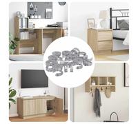 vidaXL Écrous à Verrou à Came 12 pcs Argenté 12 x 10 mm Acier