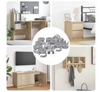 vidaXL Écrous à Verrou à Came 12 pcs Argenté 15 x 11,5 mm Acier