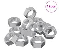 vidaXL Écrous Hexagonaux 12 pcs Argenté M6 Fer