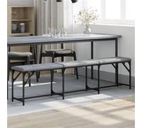 Vidaxl Banc À Manger Gris Clair 186x32x45 Cm Acier Et Tissu Multicolore