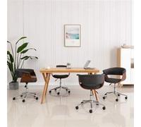 Vidaxl Chaises Pivotantes De Salle À Manger 4 Pcs Gris Tissu
