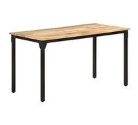 vidaXL Eettafel 140x70x76 cm ruw mangohout321973 Brun G