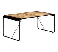 vidaXL Eettafel 180x90x76 cm massief ruw mangohout247866 Brun G