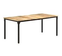 vidaXL Eettafel 180x90x76 cm ruw mangohout321975 Brun G