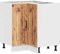 vidaXL Elément bas d'angle de cuisine Kalmar imitation vieux bois Matériau dérivé du bois