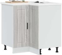 vidaXL Élément bas d'angle de cuisine Porto Gris Sonoma Matériau dérivé du bois