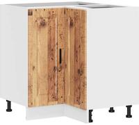 vidaXL Élément bas d'angle de cuisine Porto imitation vieux bois Matériau dérivé du bois