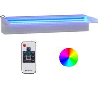 vidaXL Élément de cascade avec LED RGB Acier inoxydable 45 cm