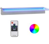 vidaXL Élément de cascade avec LED RGB Acier inoxydable 60 cm