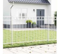 Clôture De Jardin Vidaxl Blanche 1,7x1 M En Acier