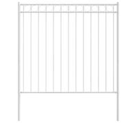 vidaXL Élément de clôture 170 x 200 cm Acier Blanc – Séparateur de terrasse moderne