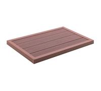 vidaXL Elément de Plancher pour Douche Solaire Echelle de Piscine Paillasson Antidérapant Extérieur Durable Robuste Marron 49065