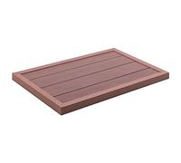 vidaXL Elément de Plancher pour Douche Solaire Echelle de Piscine Paillasson Antidérapant Extérieur Durable Robuste Marron 49065