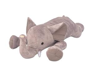 vidaXL Éléphant Jouet en Peluche XXL 120 cm Gris Poupée Enfants Bébé Décor