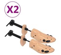 vidaXL Embauchoirs 2 paires Pointure 36-40 Bois de pin massif