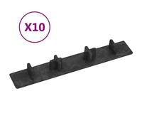 Vidaxl Embouts De Terrasse 10 Pcs Noir Plastique Noir