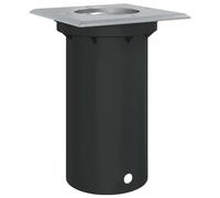 vidaXL Encastré de sol Carré Noir 10,5x10,5cm Fonte d'aluminium