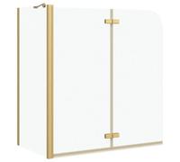 vidaXL Enceinte de Douche Doré 120 x 68 x 130 cm