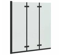 vidaXL Enceinte de Douche Noir 130 x 138 cm Verre ESG et aluminium