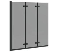 vidaXL Enceinte de Douche Noir 130 x 138 cm Verre ESG et aluminium