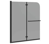 vidaXL Enceinte de Douche Noir 95 x 140 cm Verre ESG et aluminium