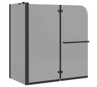 vidaXL Enceinte de Douche Pliable en Deux Transparent Foncé