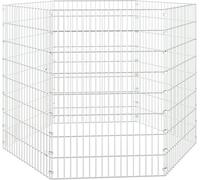 Vidaxl Cage À Lapin 6 Panneaux 54x80 Cm Fer Galvanisé