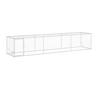 vidaXL Enclos à poules argent 500 x 100 x 100 cm Acier galvanisé,