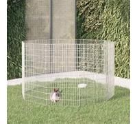 Vidaxl Cage À Lapin 10 Panneaux 54x100 Cm Fer Galvanisé