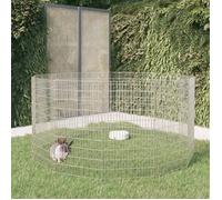 vidaXL Enclos d'Animaux en Liberté 12 Panneaux, Cage à Lapin, Maison pour Animaux Jardin Terrasse Patio Extérieur, 54x100 cm 171584