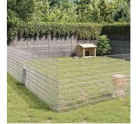 Vidaxl Enclos D'animaux En Liberté 48panneaux 54x100 Cm Fer Galvanisé