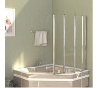 vidaXL Enclos de bain 120x140 cm Verre trempé Transparent
