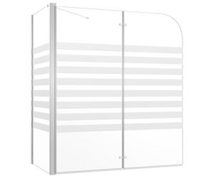 vidaXL Enclos de bain 120x68x130 cm verre trempé rayures