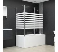 vidaXL Enclos de Bain Cabine de Douche Salle de Bain Maison Intérieur Accessoires de Fixation au Mur 120x68x130 cm Verre 146226 Blanc G
