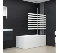 vidaXL Enclos de Bain Cabine de Douche Salle de Bain Maison Intérieur Accessoires de Fixation au Mur 120x140 cm Verre Trempé 146225 Blanc G