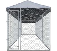 vidaXL Enclos extérieur pour chiens avec toit 760x190x225 cm