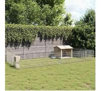 vidaXL Enclos pour animaux en liberté 24panneaux 54x60cm fer galvanisé, clapier à lapins, cage à lapins, cage pour animaux 3321345