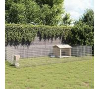 vidaXL Enclos pour animaux en liberté 24panneaux 54x80cm fer galvanisé