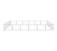 vidaXL Enclos pour chiens Argenté 36 m² Acier
