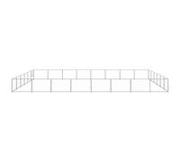 vidaXL Enclos pour chiens Argenté 48 m² Acier