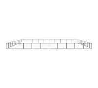 vidaXL Enclos pour chiens Noir 100 m² Acier